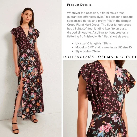 French Connection Patchwork Floral Maxi-dress - Picture 3 of 12